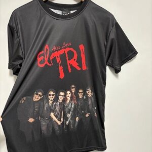 El Tri Shirt Mens Medium Black Graphic T-Shirt Band Rockstar Mexican Guitar